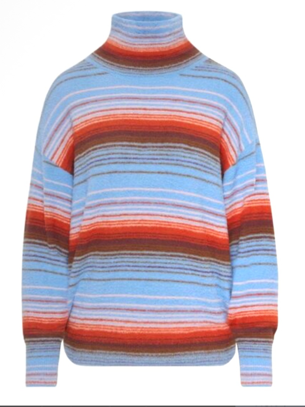 Aritzia Wilfred hush knit blue striped Turtleneck classic preppy soft